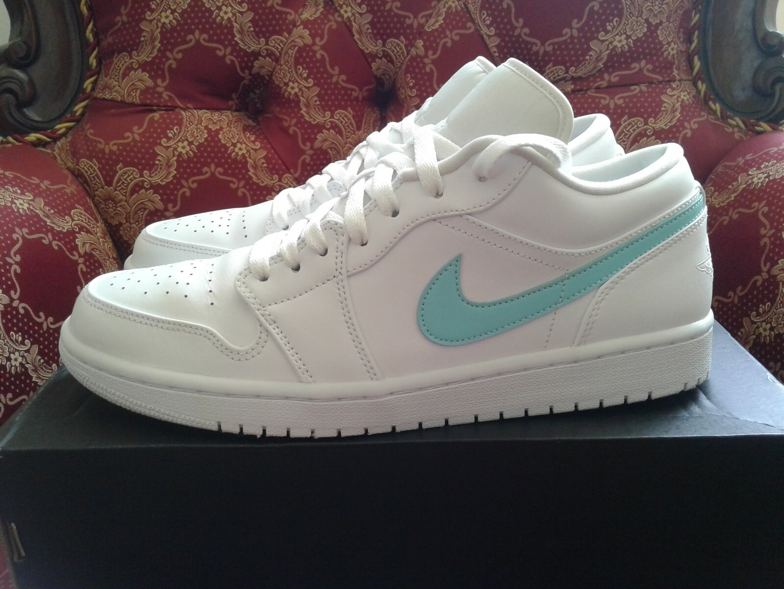 jordan one low white