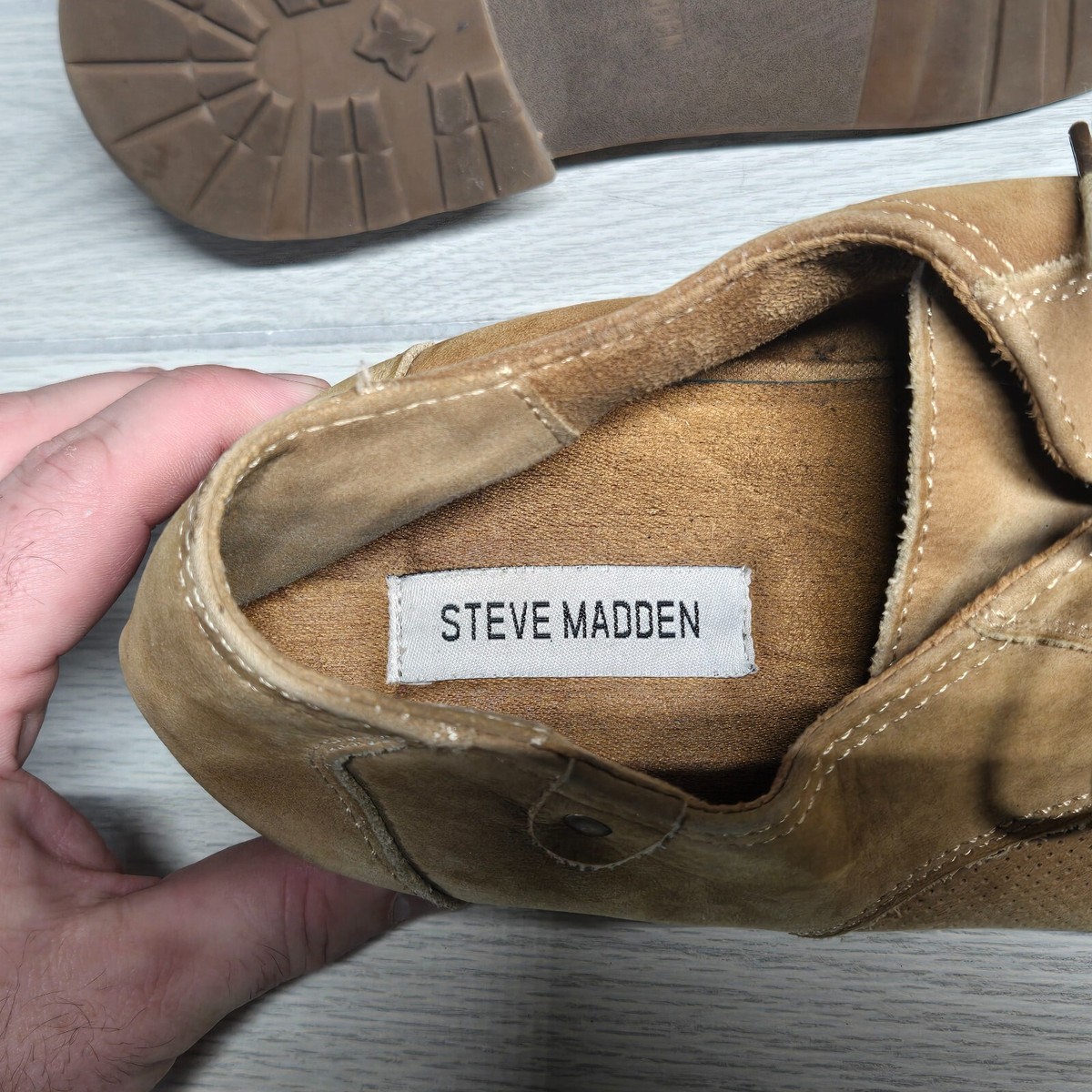 Steve Madden Capturr Brown Leather Oxford Dress Shoe Lace Up 