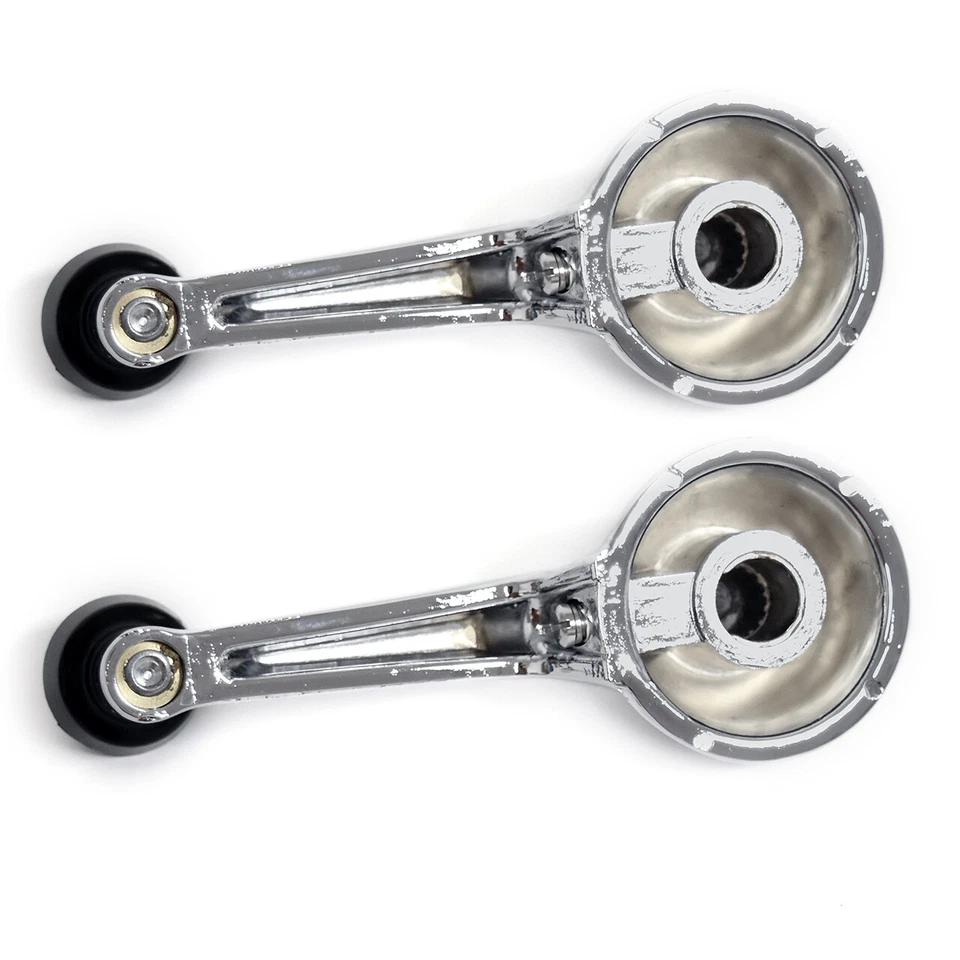 PAR de manivela de ventana de puerta de camioneta Chevrolet 47-66 cromadas, Chevy C10 Foto 3 de 3