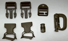 Military Replacement 7Pc BUCKLE REPAIR KIT, ITW Nexus Duraflex, COYOTE TAN USMC