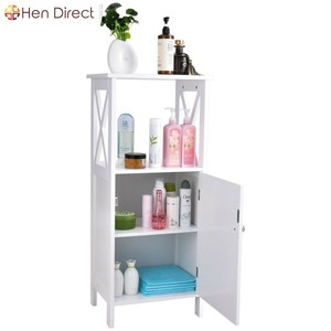 Modern Bathroom Single Door Storage Floor Towels Cabinet With Adjustable Shelf Ebay