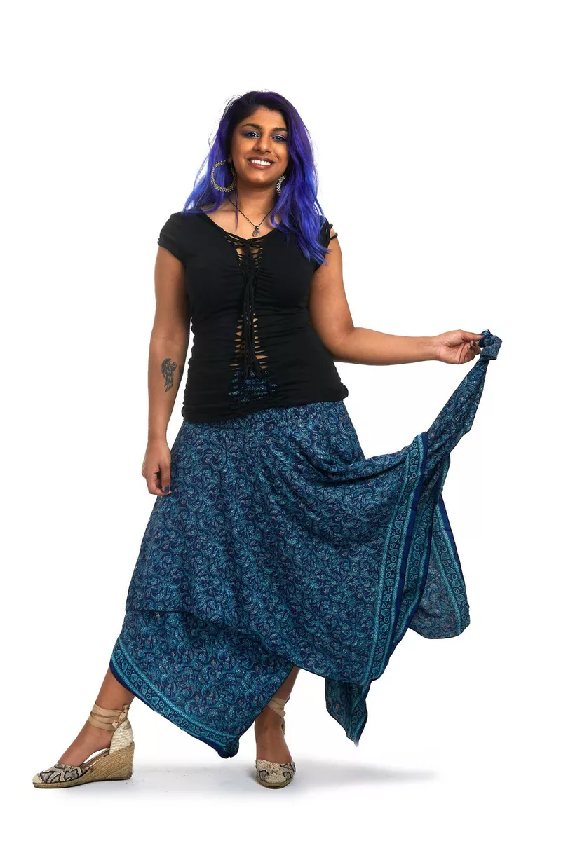 Boho Fairy Floaty Skirt, Clothing, Bohemian Witchy Pagan Skirt | eBay