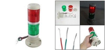 Tour à Signaux Lumineux Industrielle - Lampes Rouge/vert - DC24V/AC110V - Neuf Sans Marque