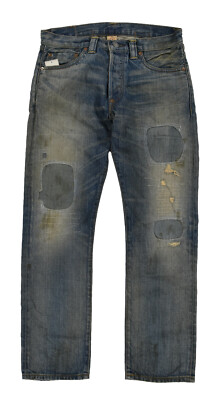 Women's Ralph Lauren RRL Vintage Boy Fit Distressed Repaired