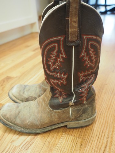 Vintage Anderson Bean Cowboy Boots size 7 - Brown - Picture 3 of 14