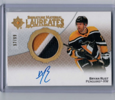 2023-24 Ultimate Collection Bryan Rust  22-23 Update Laureates Patch Auto 57/99