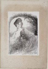 Charles LEANDRE (1862 - 1934) - In memory of Facino Cane (Balzac). 1911