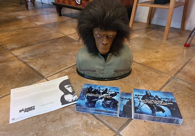 Planet Of The Apes DVD Caesar Bust Case Box Set Figure Head W/COA