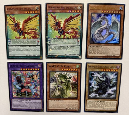 Yu-Gi-Oh! 6 Card Lot Italian Starfoil Odd-Eyes Crystal Beast 1st Ed NM