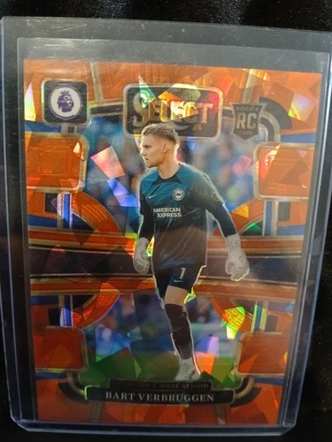 2023-2024 Panini Prizm Bart Verbruggen Rc/145 *Orange Cracked Ice*