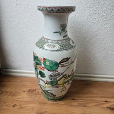 Gro&szlig;e chinesische Porzellanvase - Famille Verte Stil - ca. 47 cm - Top-Zustand