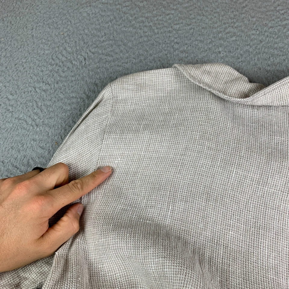 Vestido De Colección Tombuctú Lino Para Mujer Grande Minimalista Estación Botón Cottage Core Foto 4 de 4