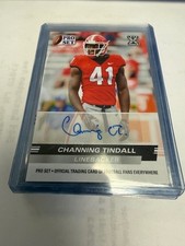 2022 Leaf Pro Set Draft - Autographs Channing Tindall #PSA-CT1 Blue (AU, RC)