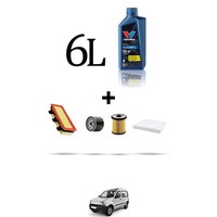 Hoffcar Wartungsset 4 Filter Und 6L ÖL FüR Renault Kangoo 1.9 Diesel 40KW Ab