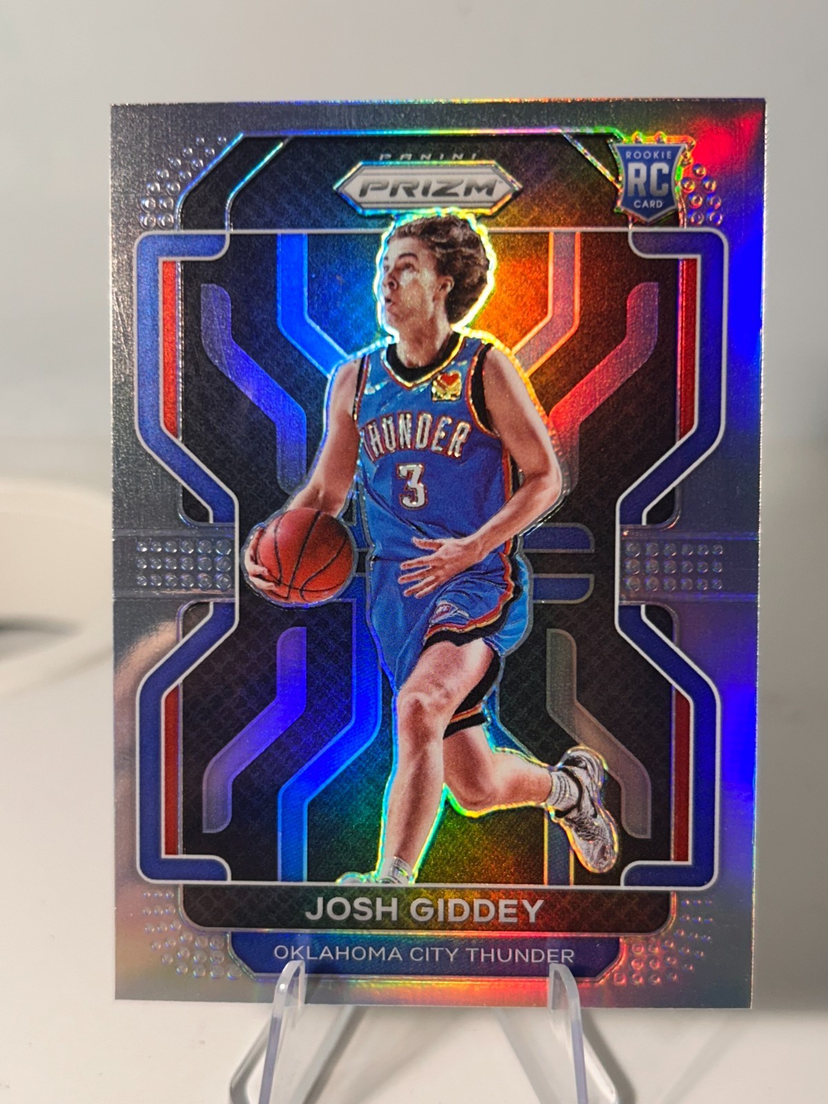 2021-22 Panini Prizm Josh Giddey Silver Prizm RC Thunder #301