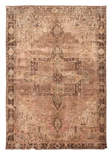 Traditional Vintage Hand-Knotted Area Rug 6'5" x 9'0" Oriental Wool Carpet