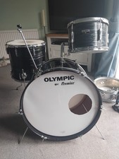 Premier Olympic Vintage Pearl Oyster Wrap USED 4 piece drum kit