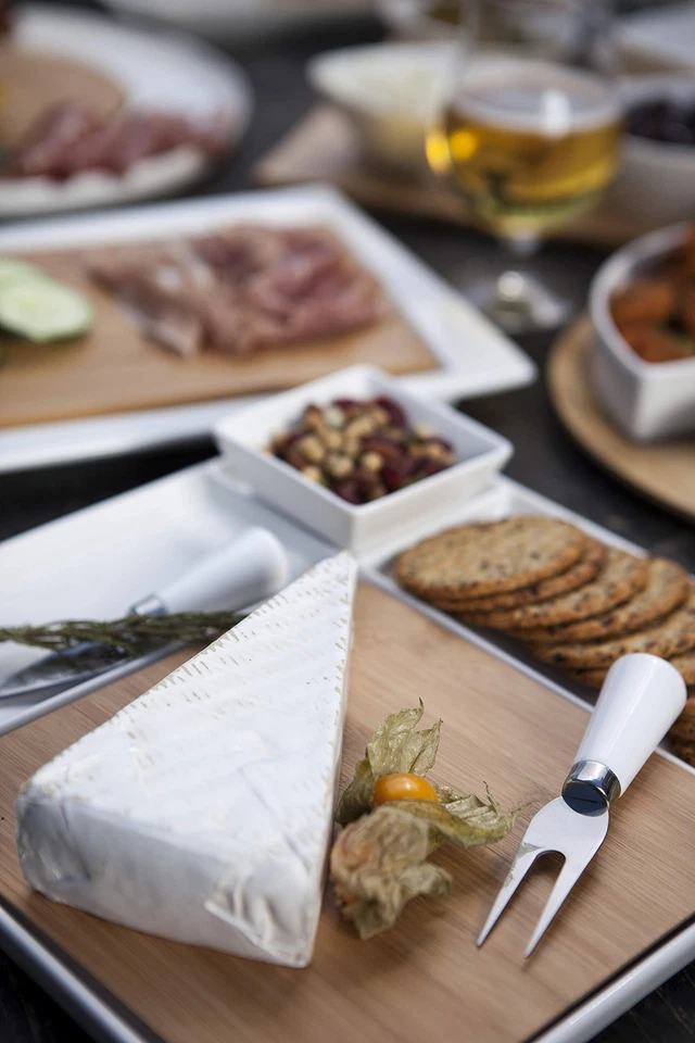 Tabla de cortar y bandeja para servir Peninsula marca Picnic Time TOSCANA-a, queso, Foto 3 de 4