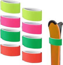 8pcs Adjustable Snow Ski Wrap Carrier Straps with Protective Pad for Carrying Sk