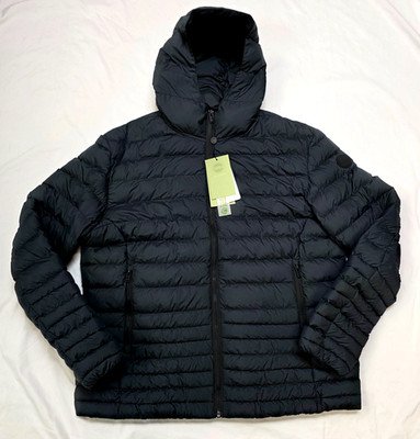 $495 New COLMAR Optimal Quilted LUXEPAD Jacket HOOD LARGE L EU 54 Black Puffer