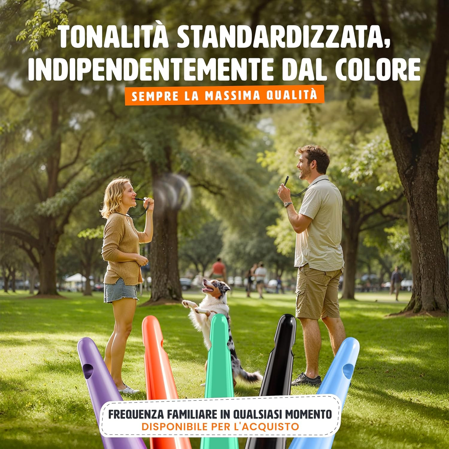 ® Fischietto per Cani Con Pratica Fascetta - Cani Accessori - Con Frequenza Stan foto 5