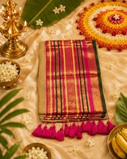 Trending KERALA SAREE Mul cotton with Multi color border         