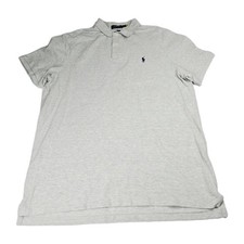 Polo Ralph Lauren Mens Classic Fit Light Gray Polo Shirt XL