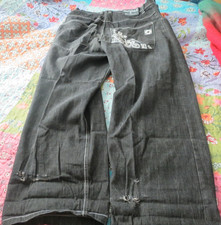 Vintage Southpole 91 Embroidred Y2K Black Hip Hop Jeans Size 38 /2X30"