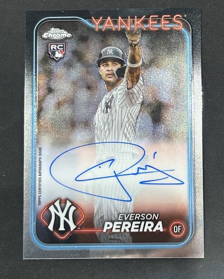 Everson Pereira 2024 Topps Chrome RC Auto RA-EP 🔥 NY Yankees