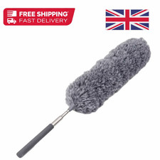 Extendable Feather Duster Telescopic Microfiber Dust Brush Long Reach Handle UK