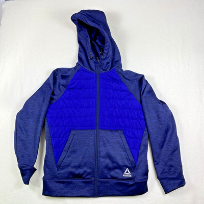 Reebok Womens  Hybrid Down Jacket with hood Blue SMALL