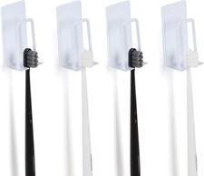 4 Pcs Adhesive Toothbrush Holders 304 Stainless Steel Toothbrush Holders Wall