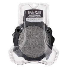 AXE Mens Shower Scrubber Tool, 2-Sided Detailer, Gray Color, Mesh Side for Lathe