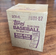 Sealed 1987 Topps Baseball Card Rak Pak Box