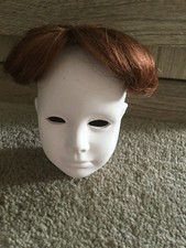 Doll Wig Hair Size 6 Light Red Color by IMSCO Gender Neutral Flat Cap Wavy