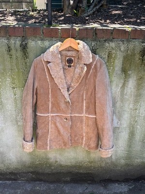 Giacca Sherpa Lined Genuine Suede Leather Penny Lane Jacket