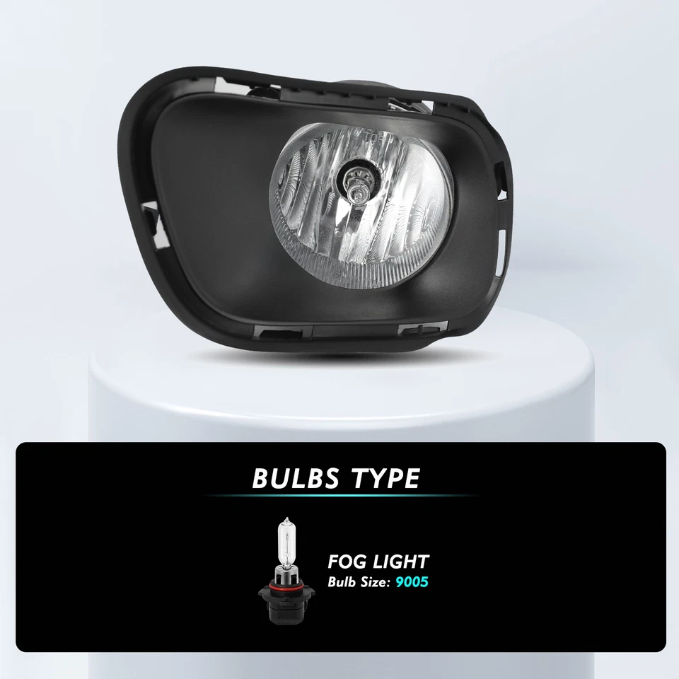 Para 2014 2015 2016-2018 Jeep Cherokee lâmpada de halogênio transparente com kit de interruptor - Imagem 2 de 4