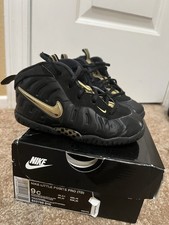 Nike Little Posite Pro TD Metallic Gold/Black Foamposite Size 9C 843769-701