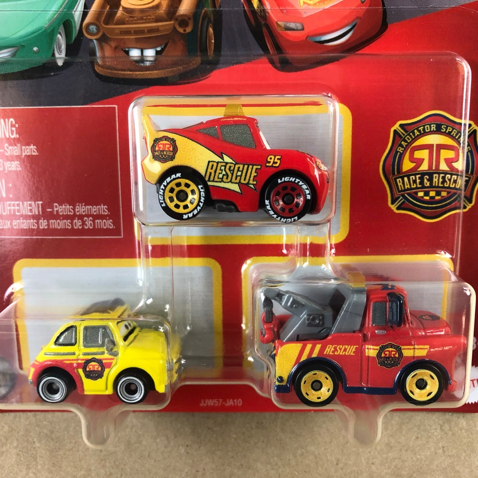 Disney Pixar Cars Mini Racers 3 Pack Race & Rescue Luigi Lighting ...
