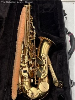 Gold Brass Musical Instrument Alto Saxophone With Hard Carrying Case