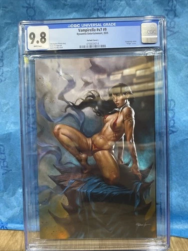 Vampirella #9 Cover L Inc 1:20 Lucio Parrillo Full Art Comic Graded Cgc 9.8