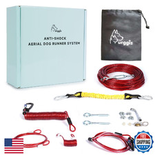 Dog Runner for Yard,Anti-Shock Dog Trolley System 50/75/100/150/200FT,Heavy-Duty