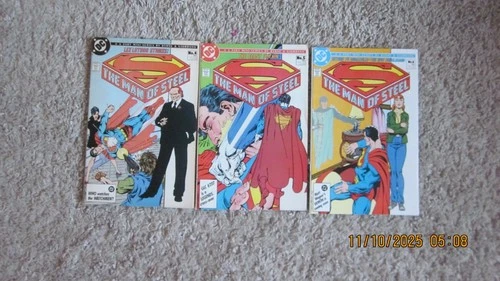 VINTAGE DC COMICS SUPERMAN THE MAN OF STEEL LOT OF THREE #'S 4/5/6 VF