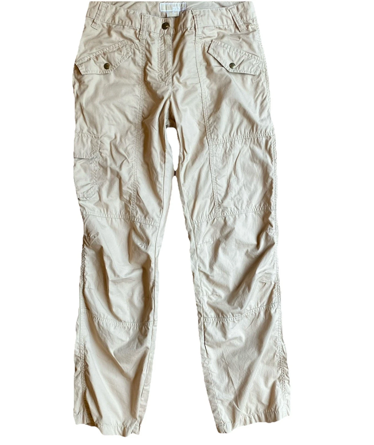 Michael Kors Women’s Cargo Pants Size 8 Khaki Beige Utility Lightweight Travel