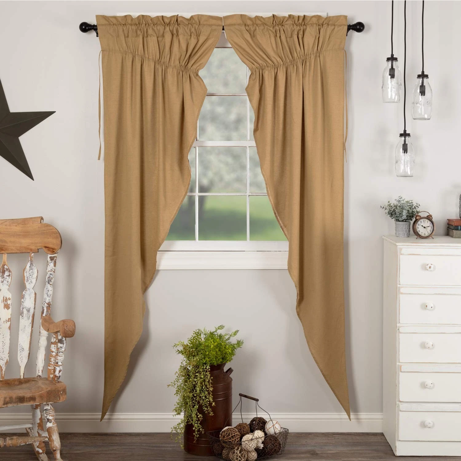 VHC Brands Simple Life Flax Curtains