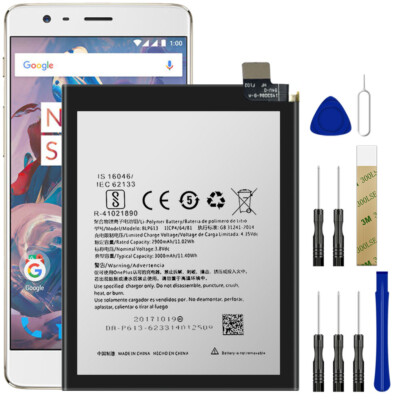 For 1+ OnePlus 3 Three A3000 A3003 Replacement Battery BLP613 Tool