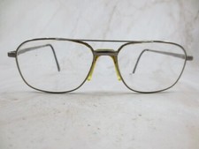 Stetson Zyloware Eyeglasses Frame 178 058 Unisex Silver Full Rim Aviator 57-16