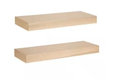 Havlock 2.25x24 in. Natural Wood Floating Decorative Wall Shelf Kate and Laurel