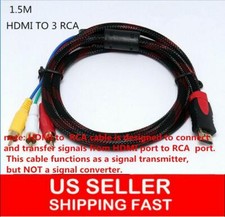 New HDMI Male to 3 RCA Video Audio AV Cable Adapter For HDTV DVD 1080P Component