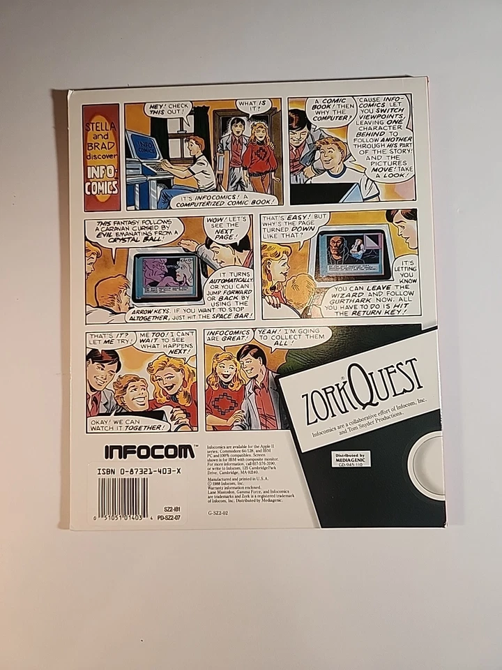Infocomics ZorkQuest The Crystal Of Doom (IBM 5 1/4 Infocom, 1988) - Image 3 of 4